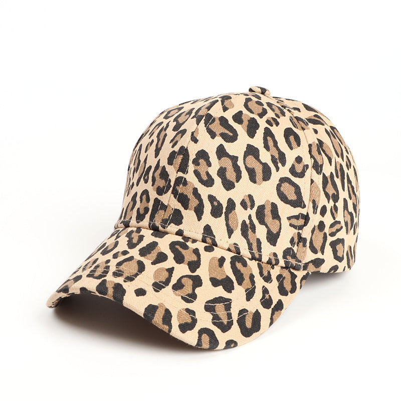 Wholesale Cartoon Cow Printed Curved Brim Baseball Cap Leopard Print Duckbill Cap